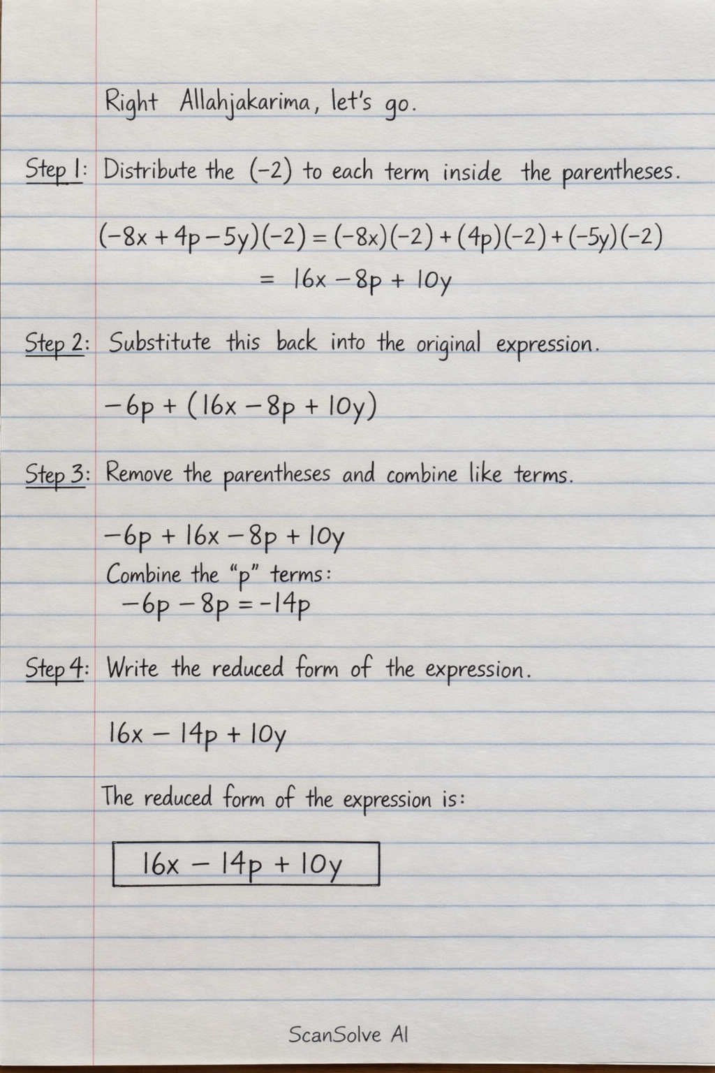Handwritten step-by-step solution preview