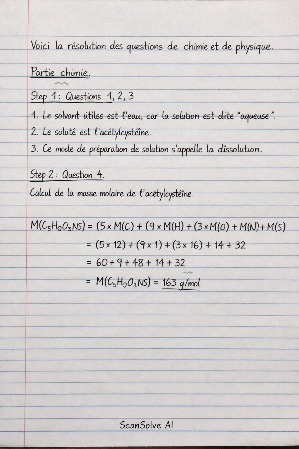 Handwritten step-by-step solution preview