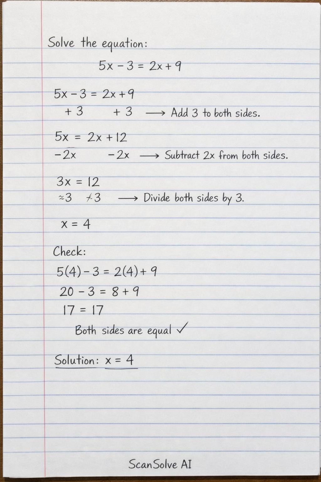 Handwritten step-by-step solution preview