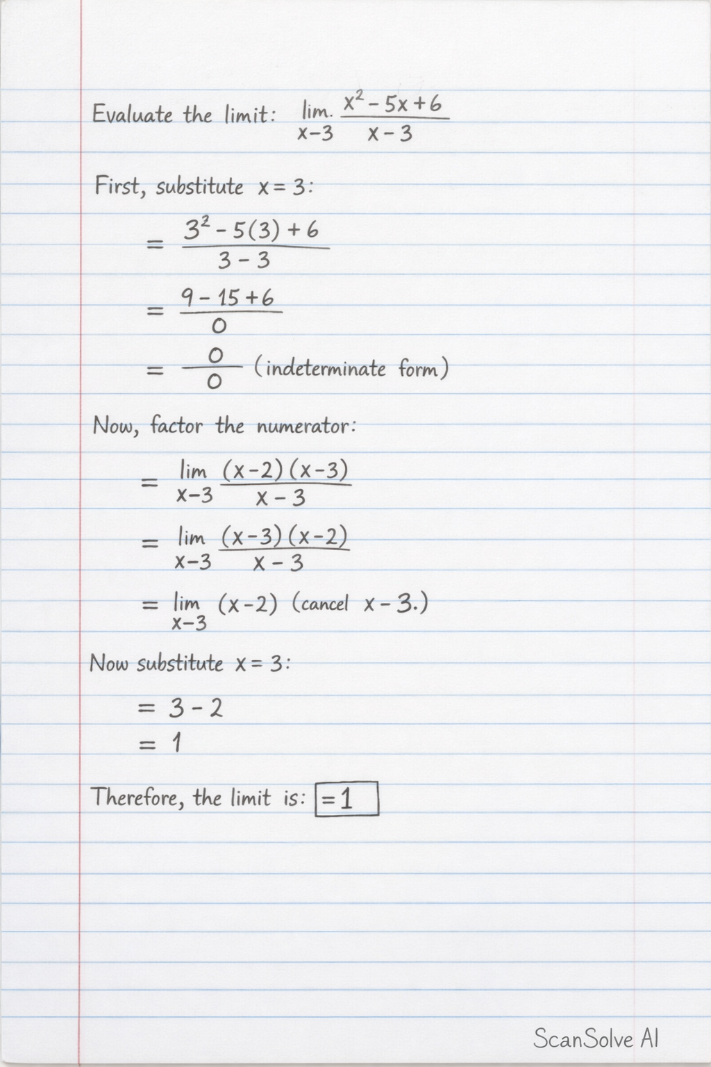 Handwritten step-by-step solution preview