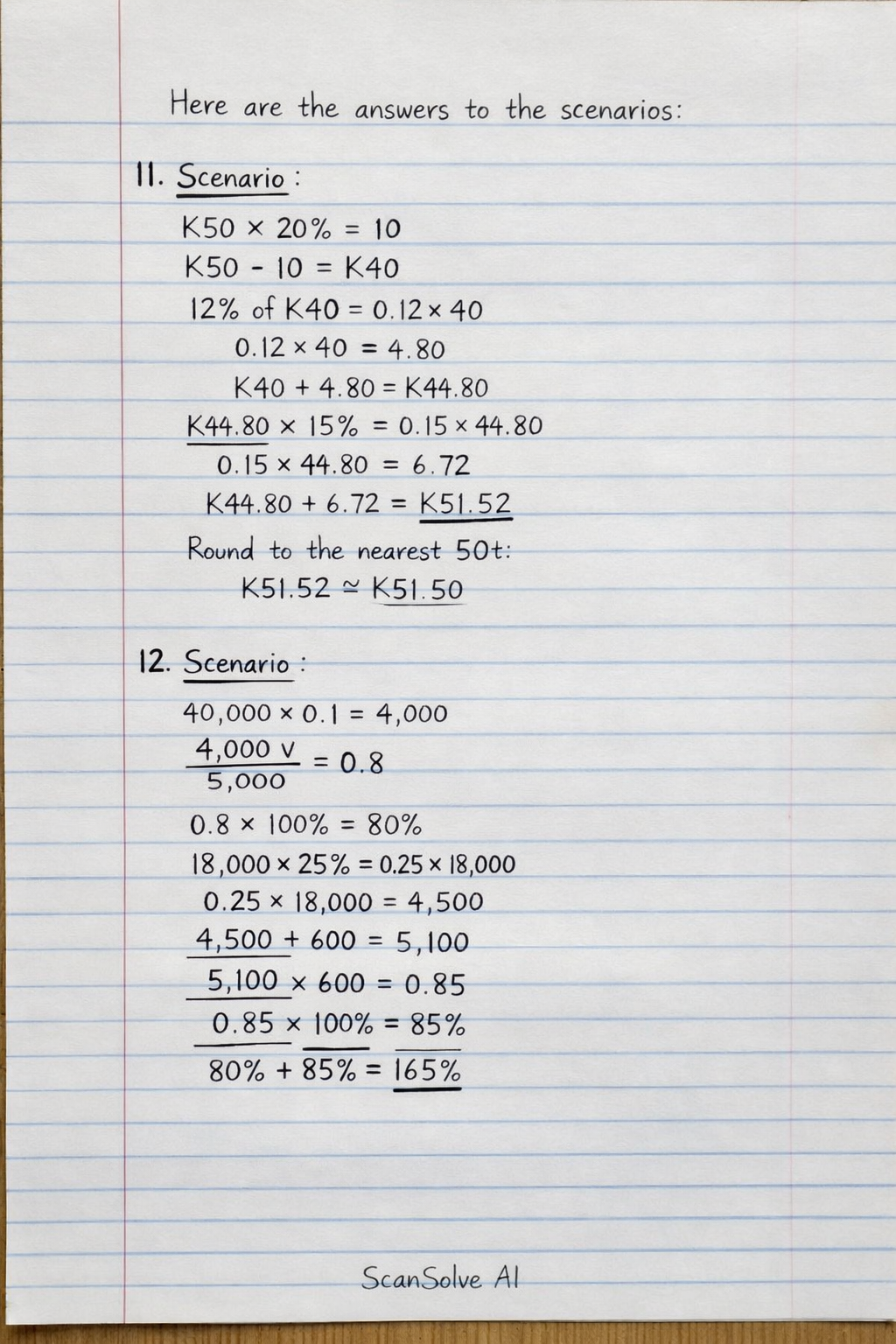 Handwritten step-by-step solution preview