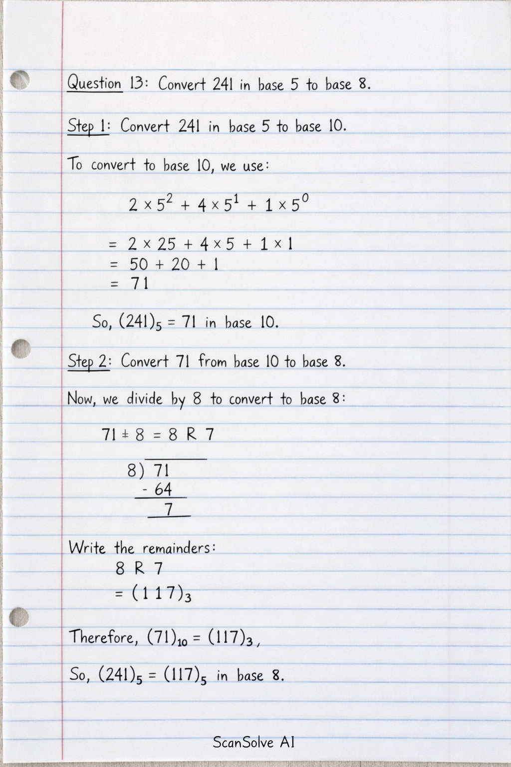 Handwritten step-by-step solution preview
