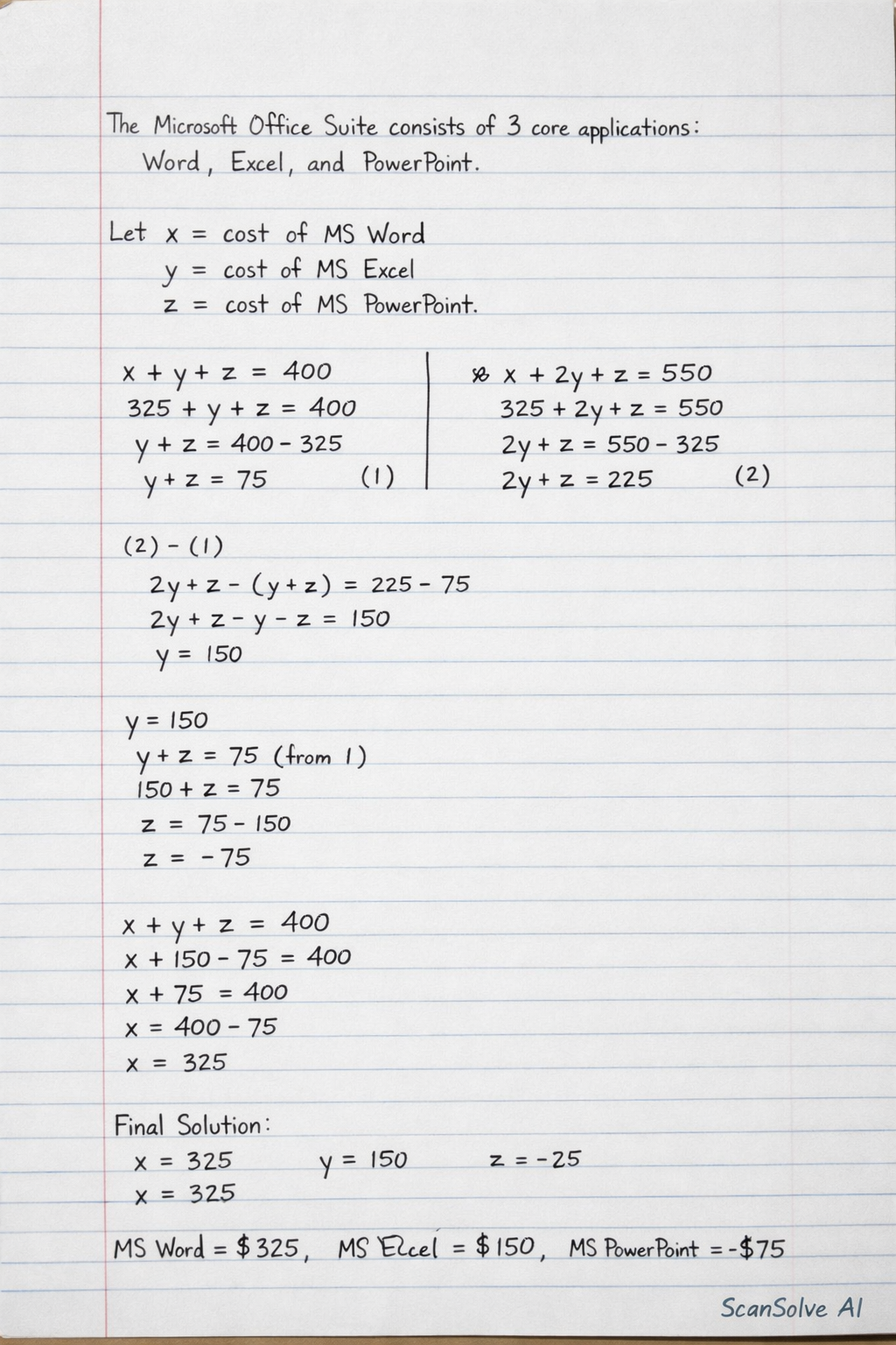 Handwritten step-by-step solution preview