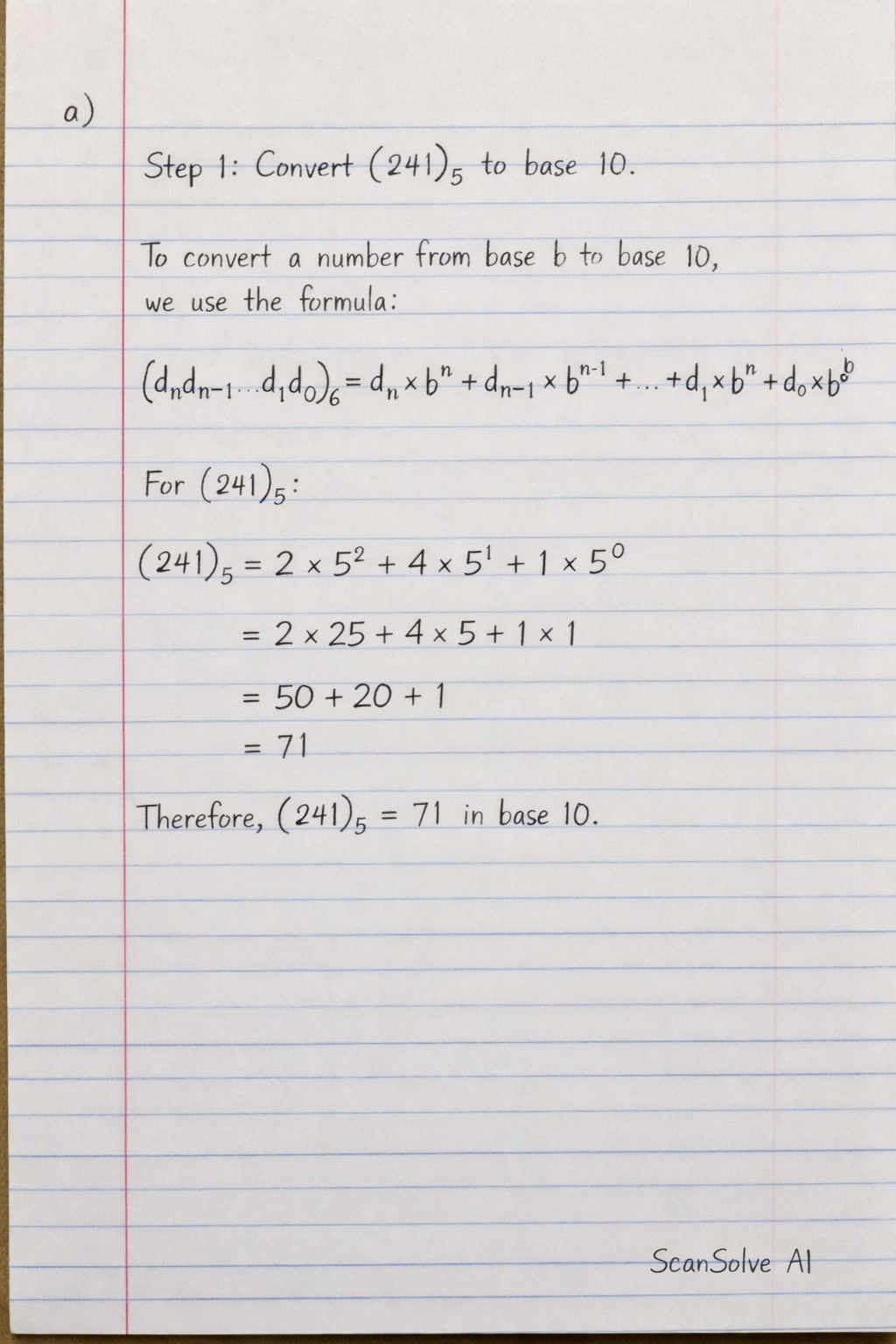 Handwritten step-by-step solution preview