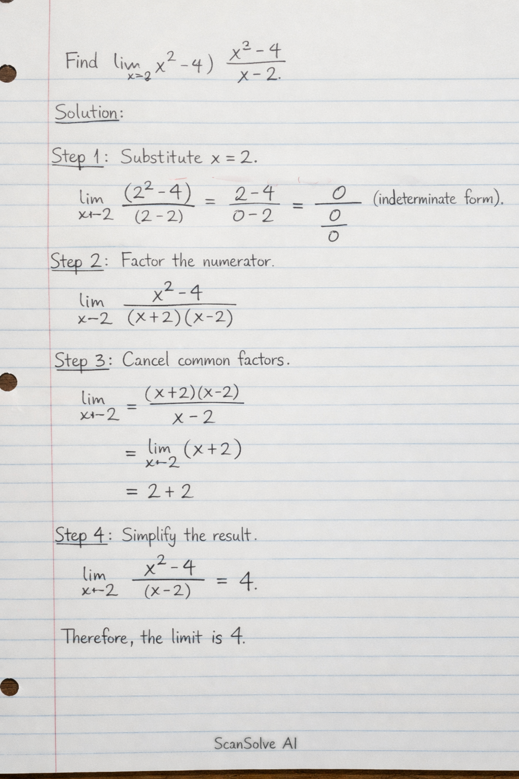 Handwritten step-by-step solution preview