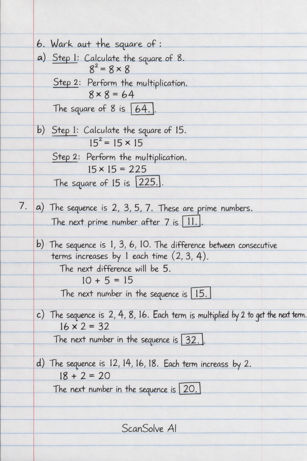 Handwritten step-by-step solution preview