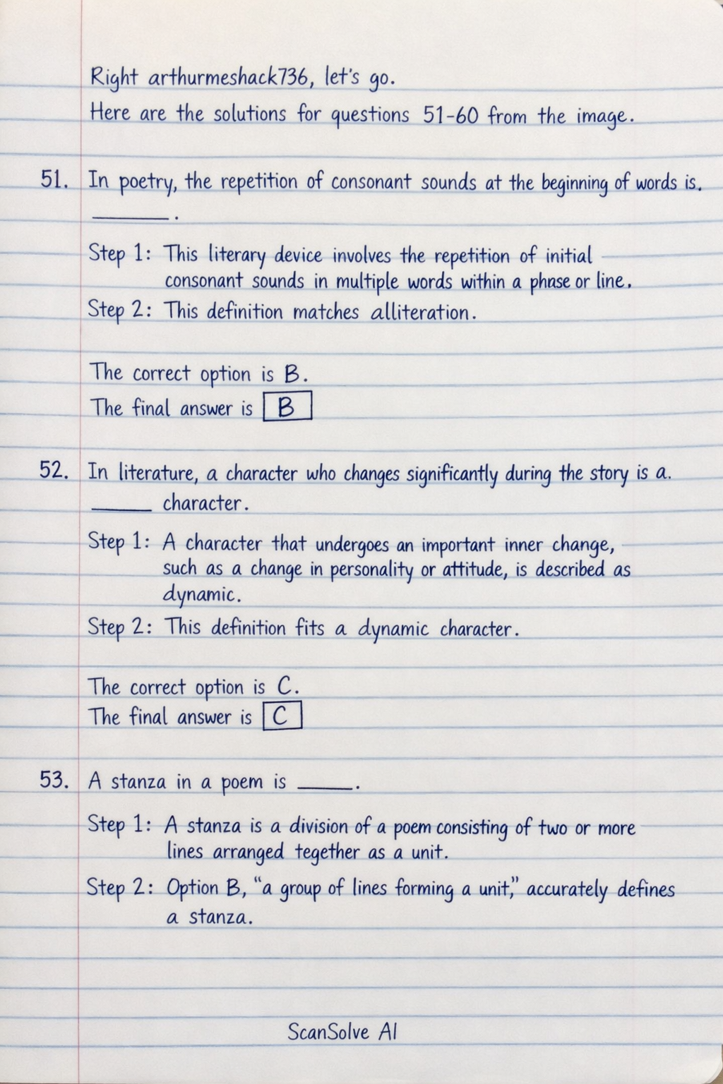 Handwritten step-by-step solution preview