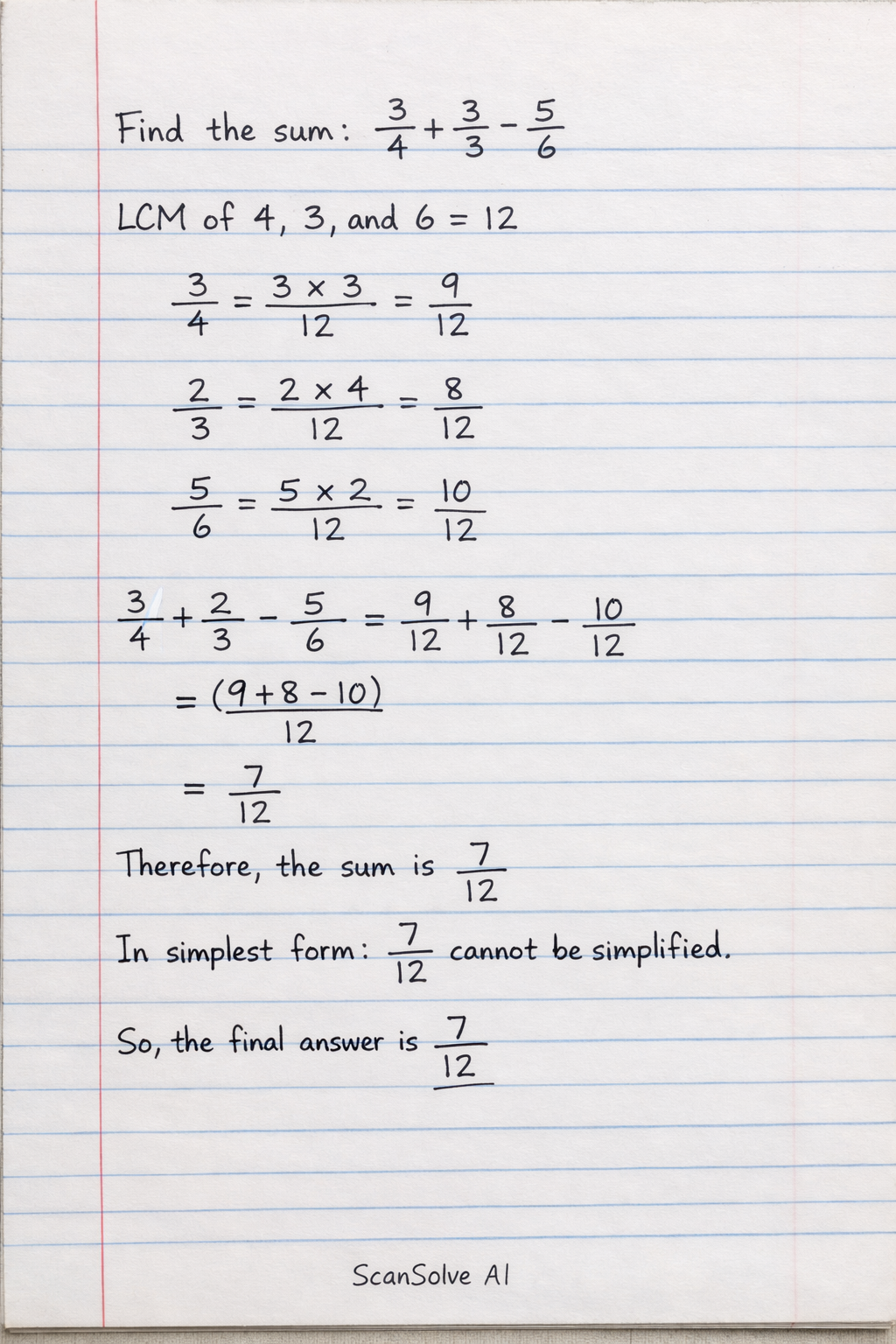 Handwritten step-by-step solution preview
