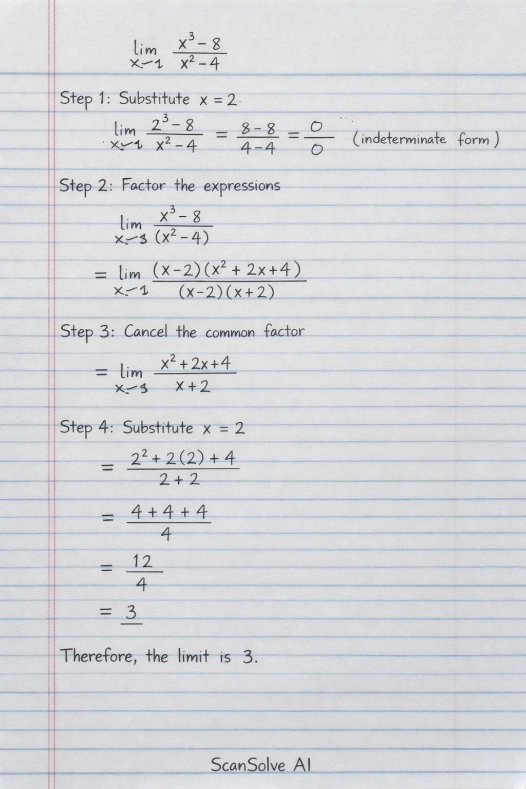 Handwritten step-by-step solution preview