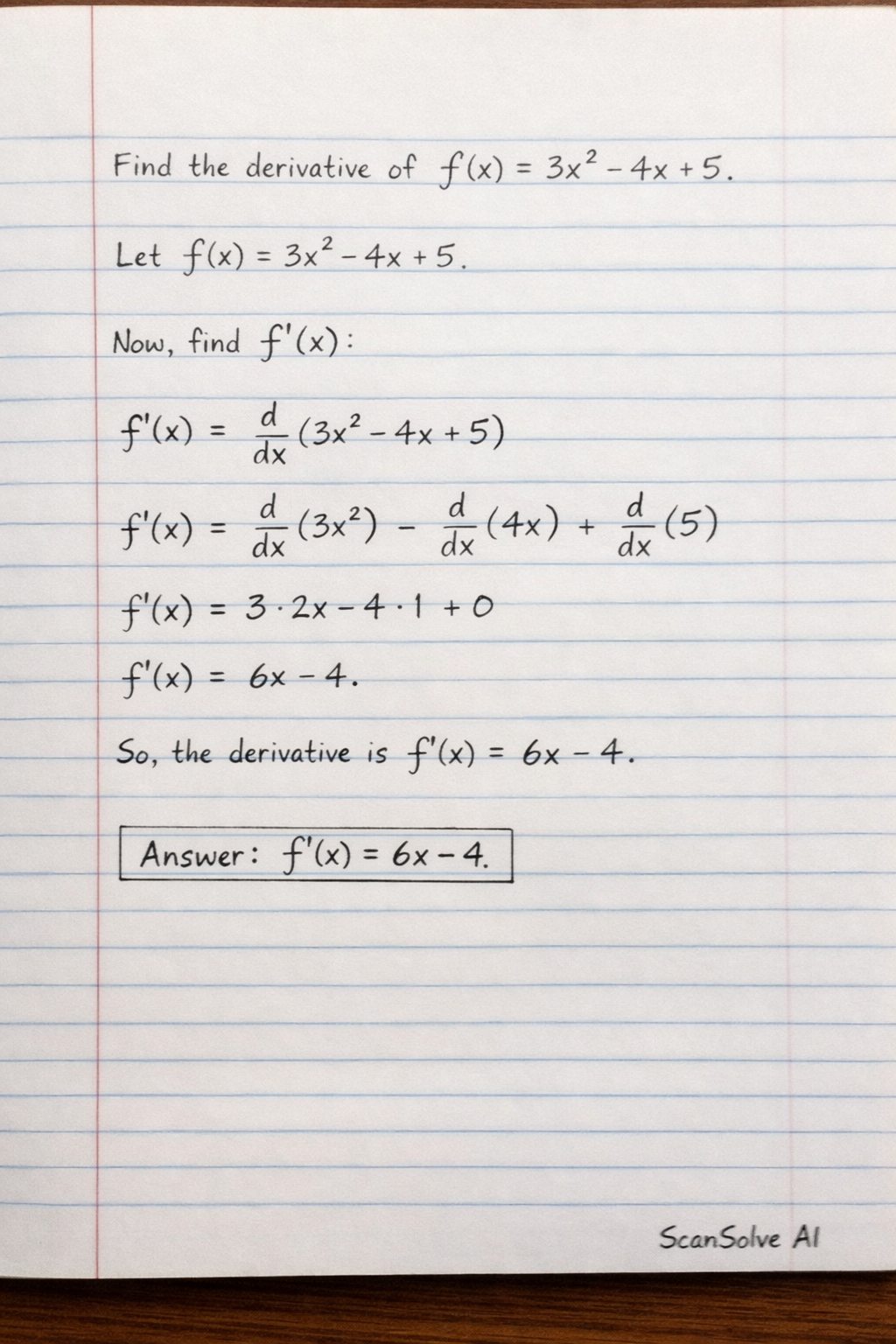 Handwritten step-by-step solution preview