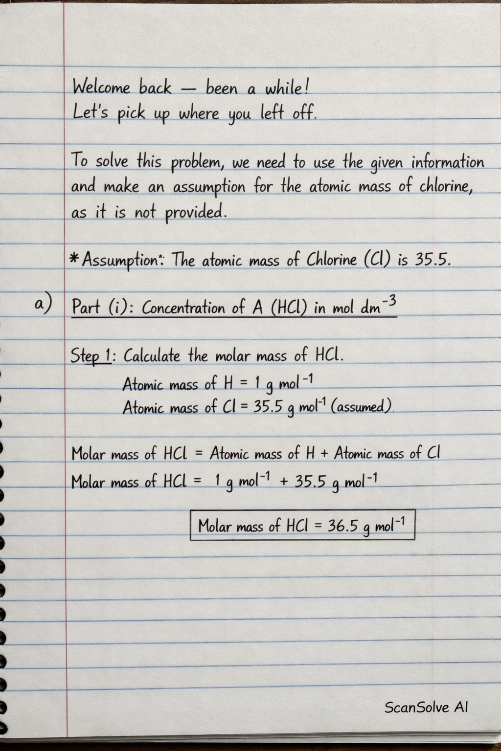 Handwritten step-by-step solution preview