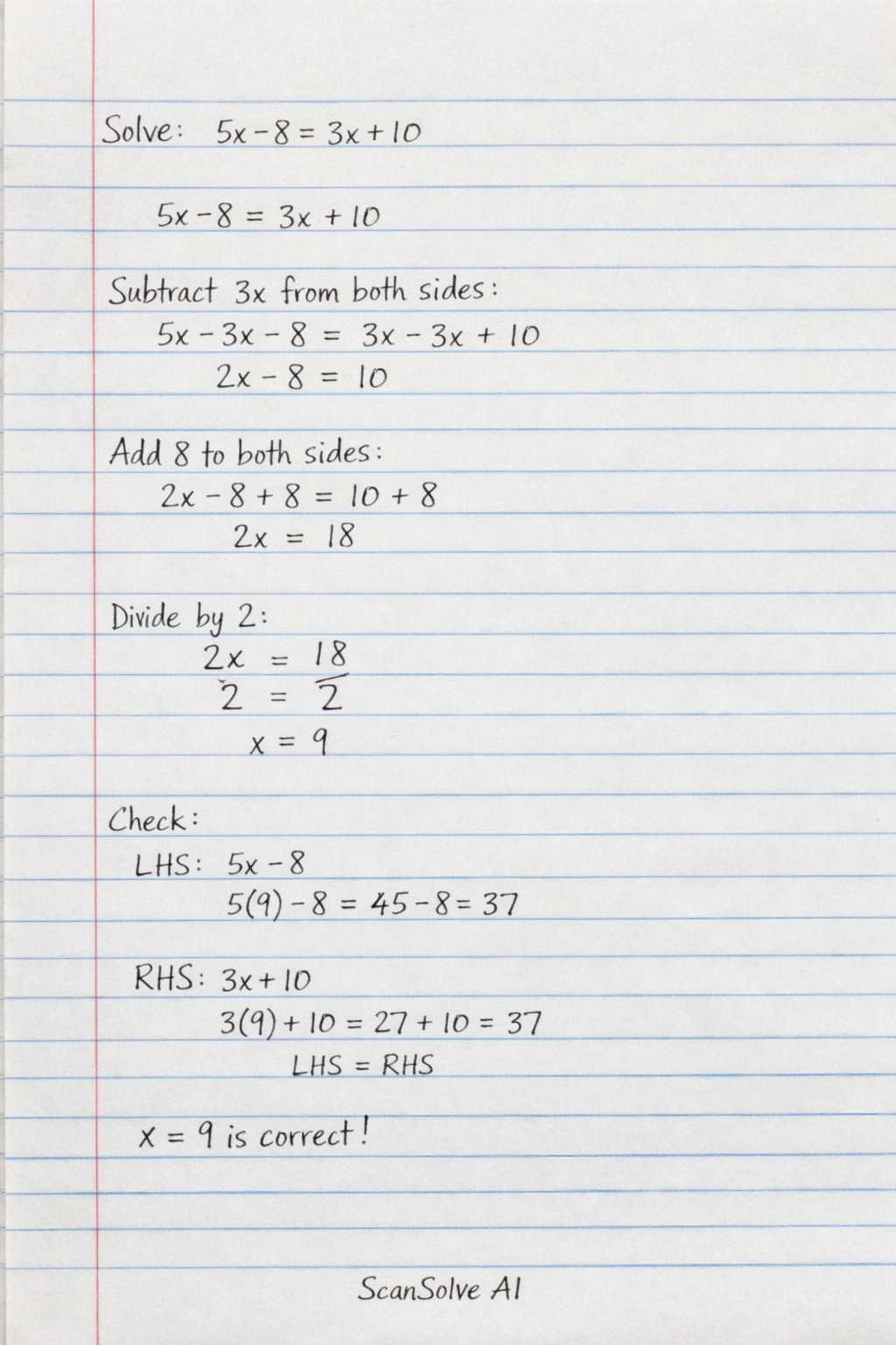 Handwritten step-by-step solution preview