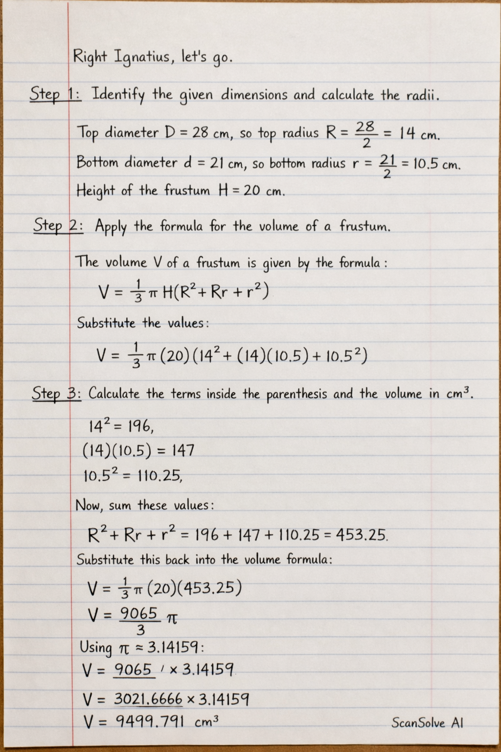 Handwritten step-by-step solution preview
