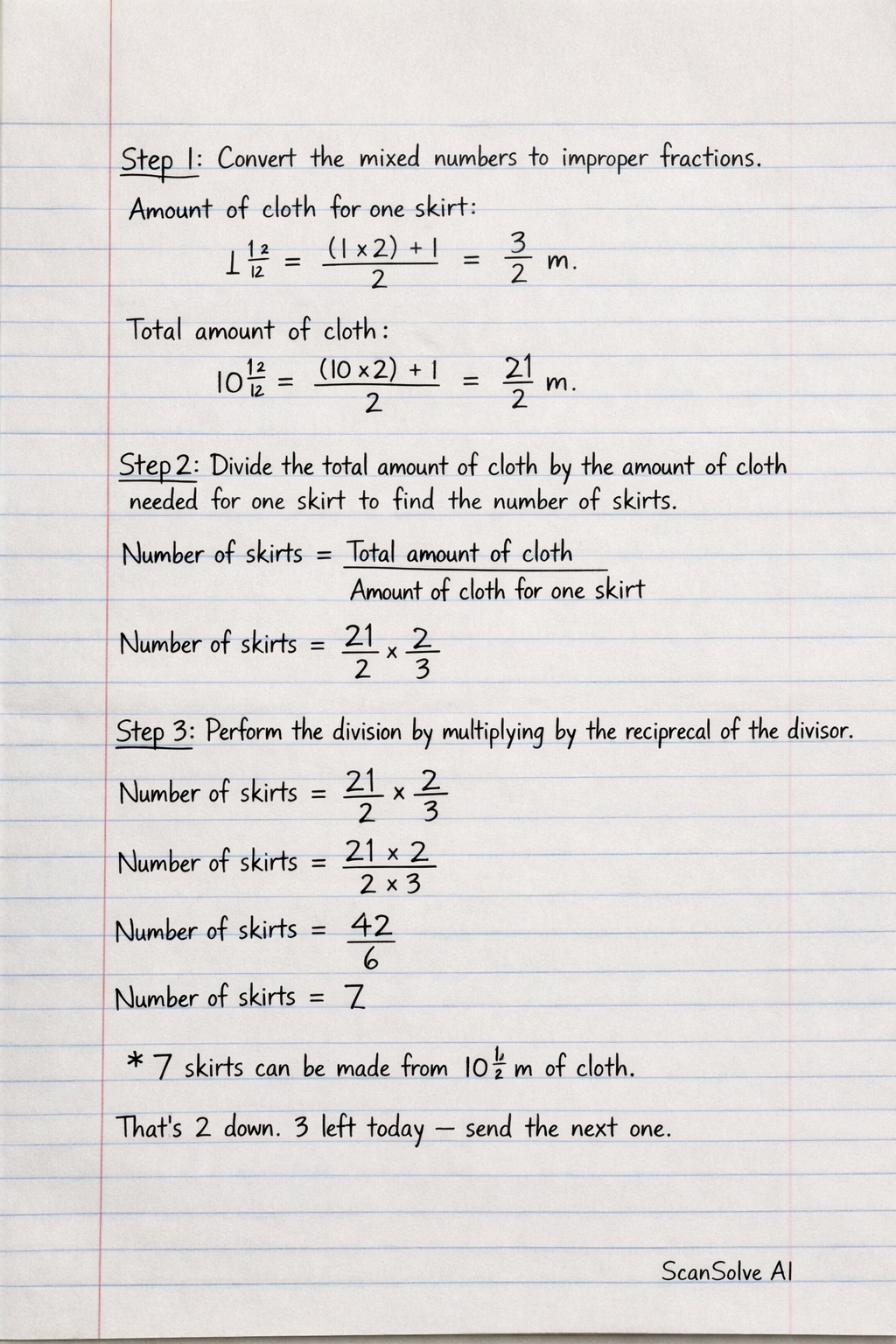 Handwritten step-by-step solution preview