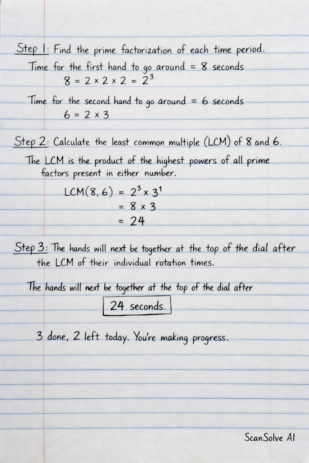 Handwritten step-by-step solution preview