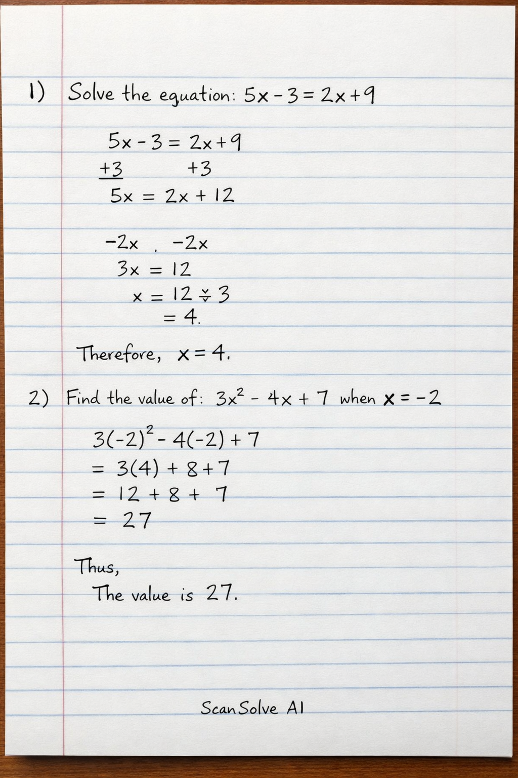 Handwritten step-by-step solution preview