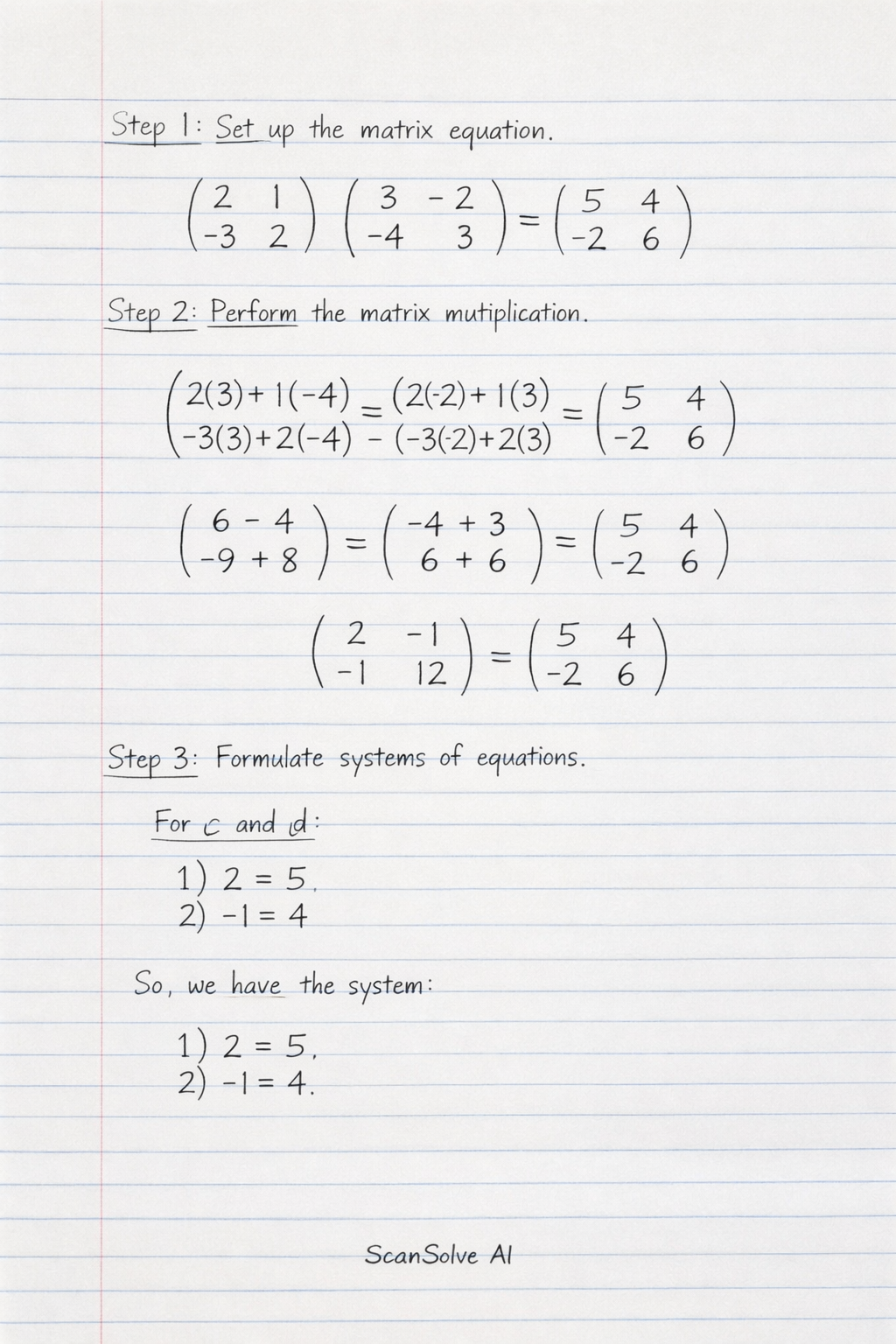 Handwritten step-by-step solution preview
