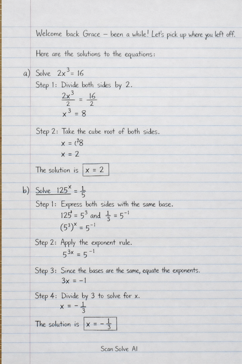 Handwritten step-by-step solution preview