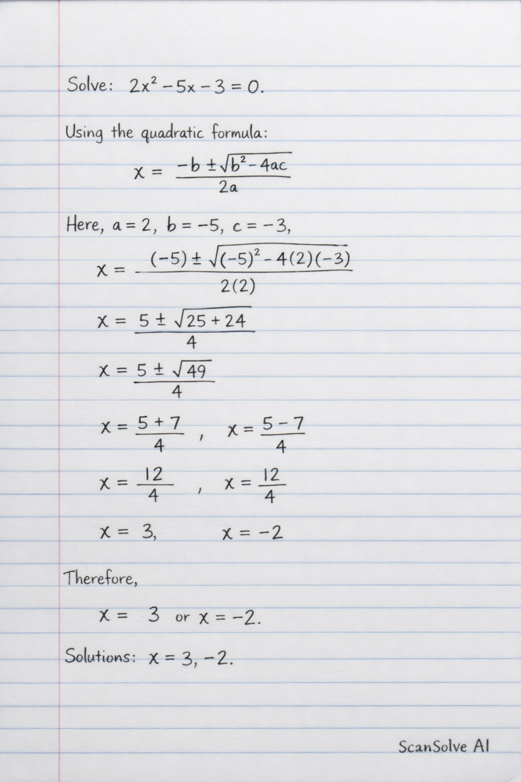 Handwritten step-by-step solution preview