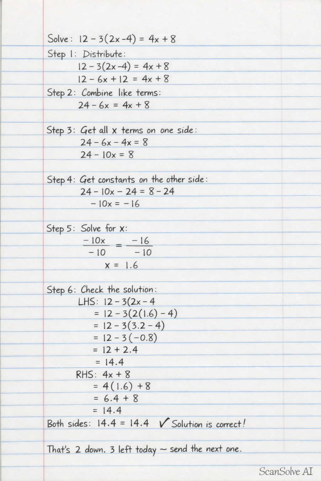 Handwritten step-by-step solution preview
