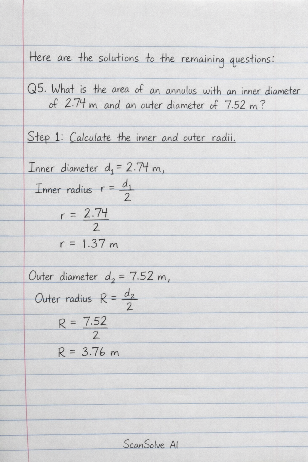 Handwritten step-by-step solution preview