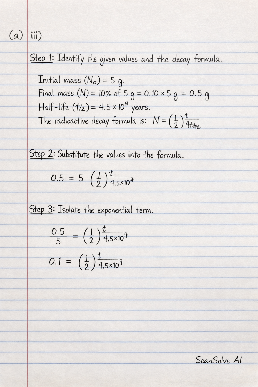 Handwritten step-by-step solution preview