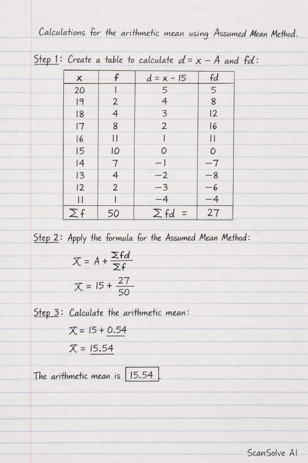 Handwritten step-by-step solution preview