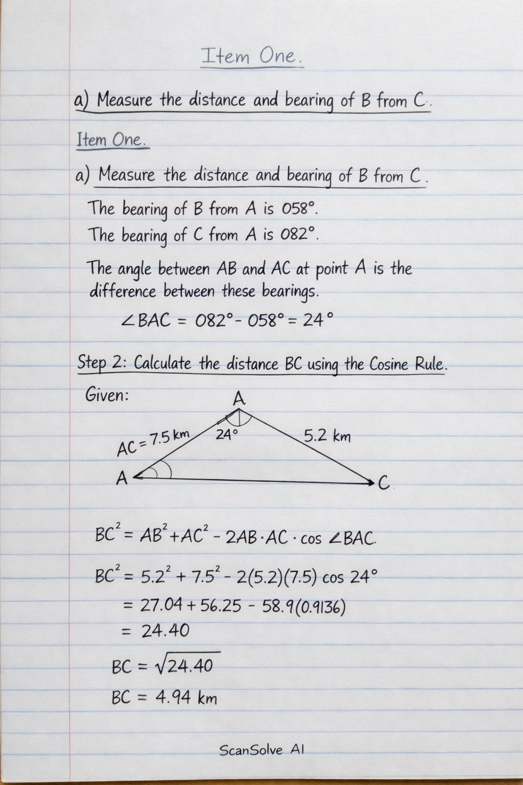 Handwritten step-by-step solution preview