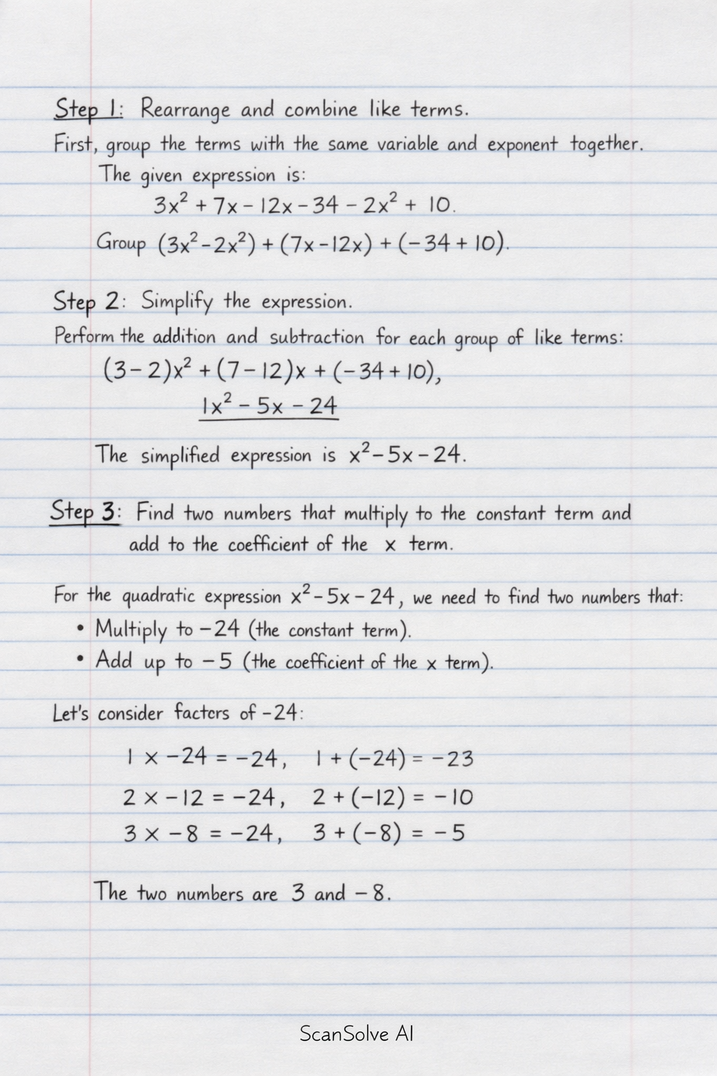 Handwritten step-by-step solution preview