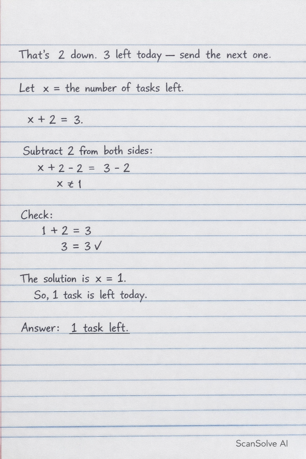 Handwritten step-by-step solution preview