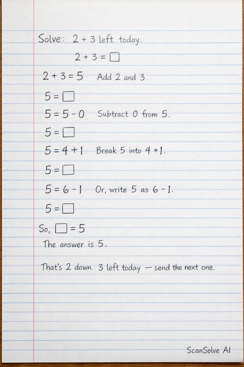 Handwritten step-by-step solution preview