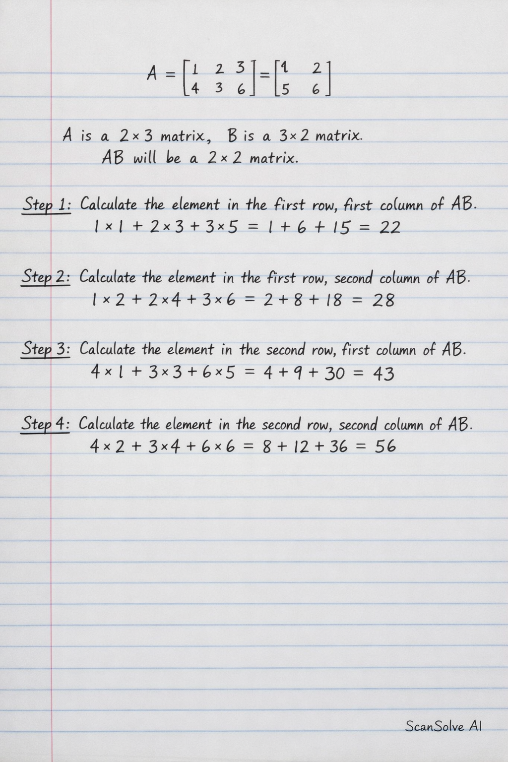 Handwritten step-by-step solution preview