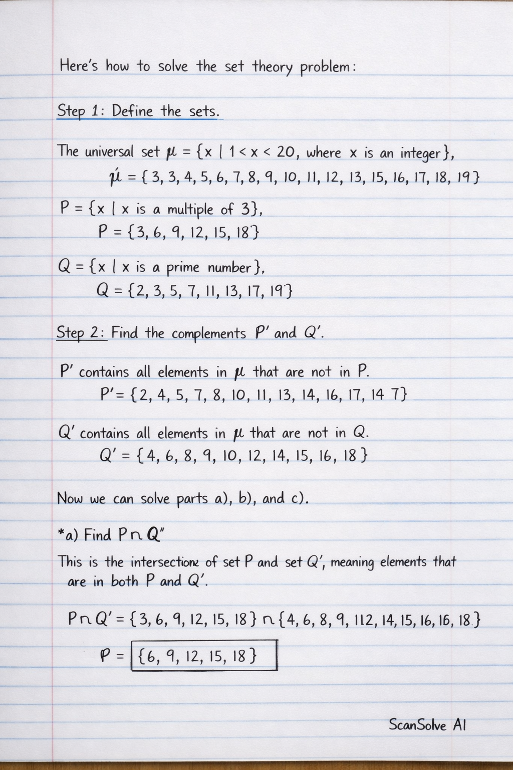 Handwritten step-by-step solution preview