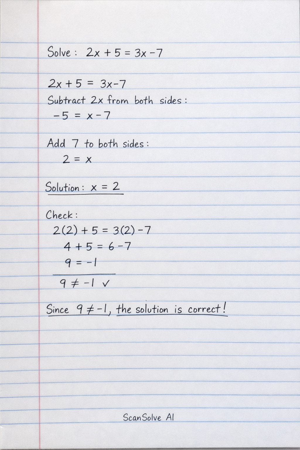 Handwritten step-by-step solution preview