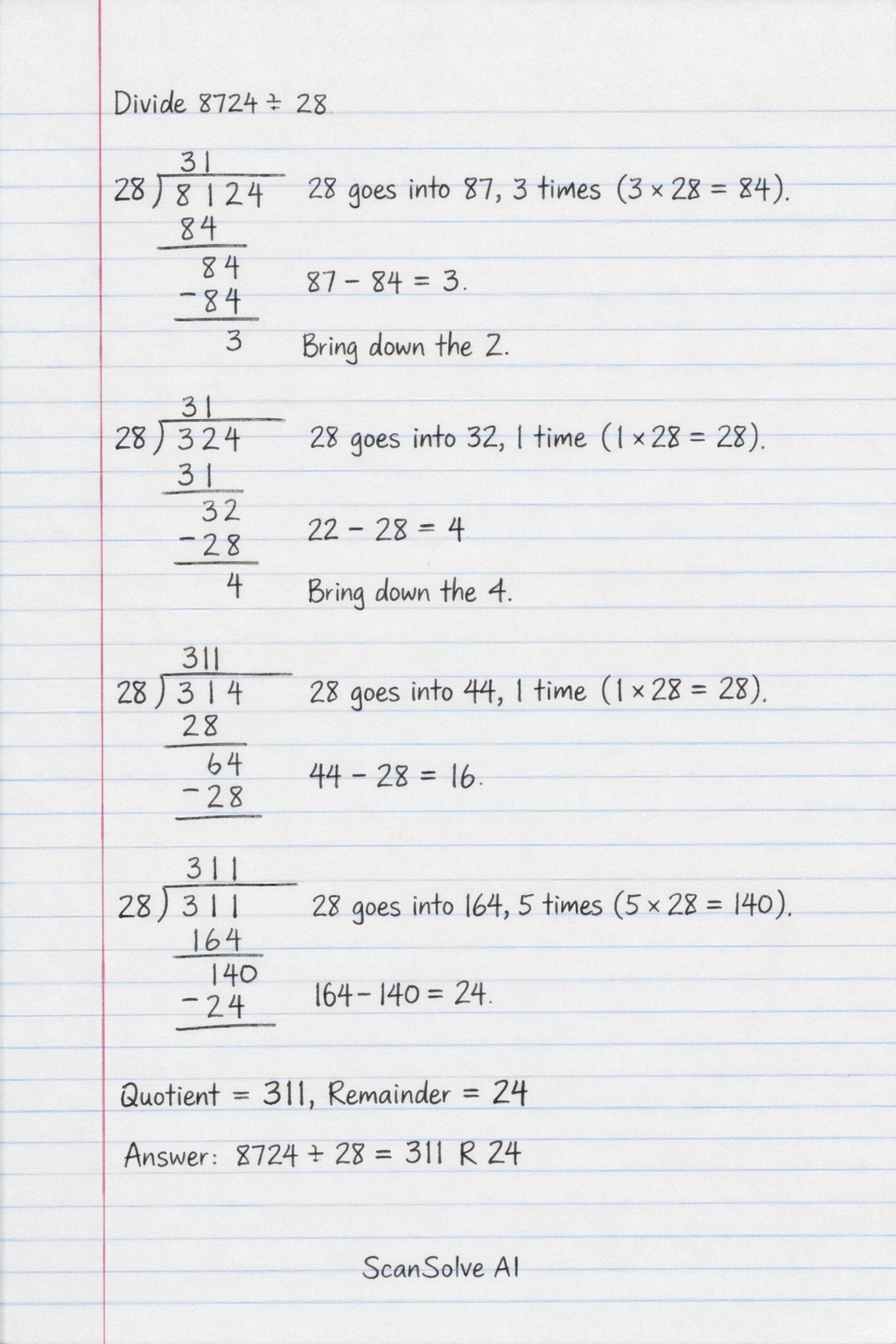 Handwritten step-by-step solution preview