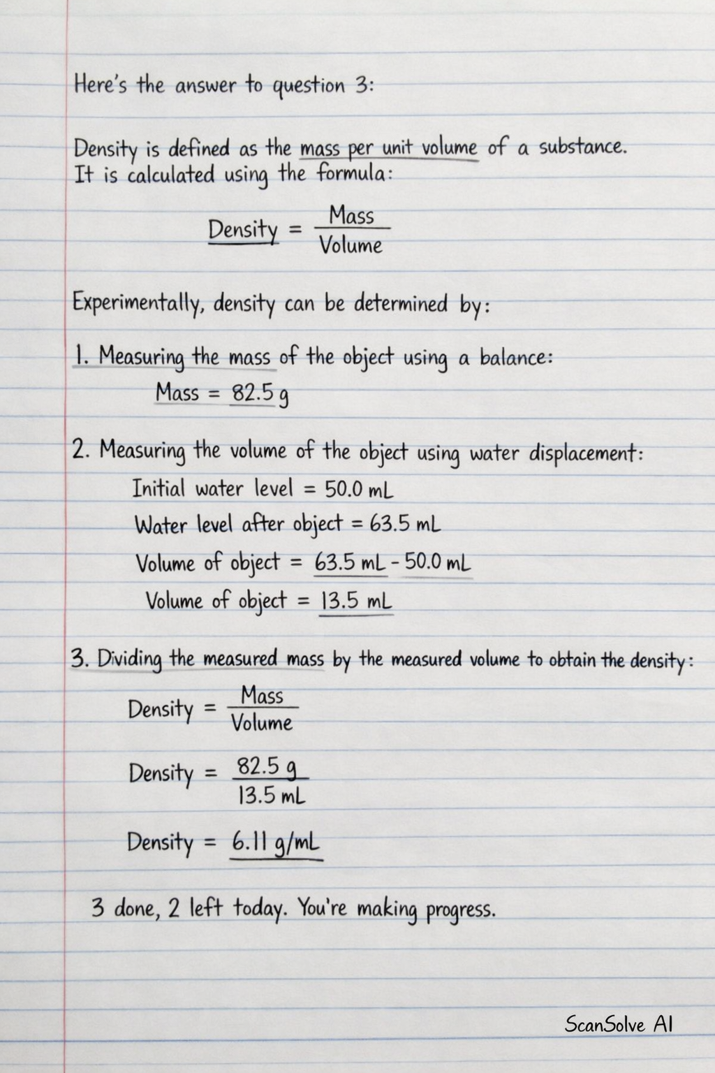 Handwritten step-by-step solution preview