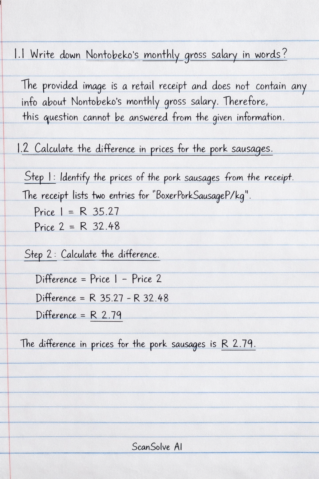 Handwritten step-by-step solution preview