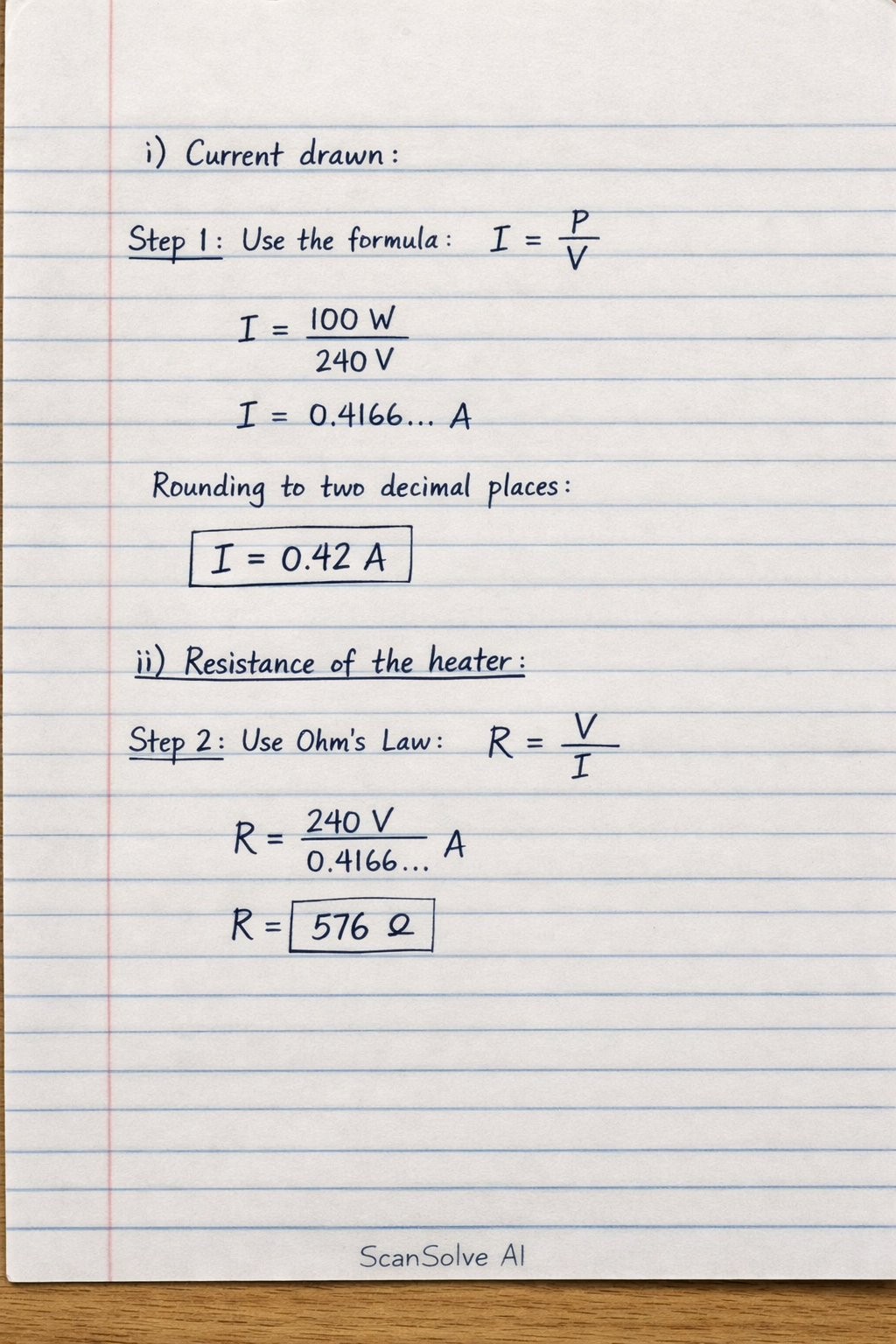 Handwritten step-by-step solution preview