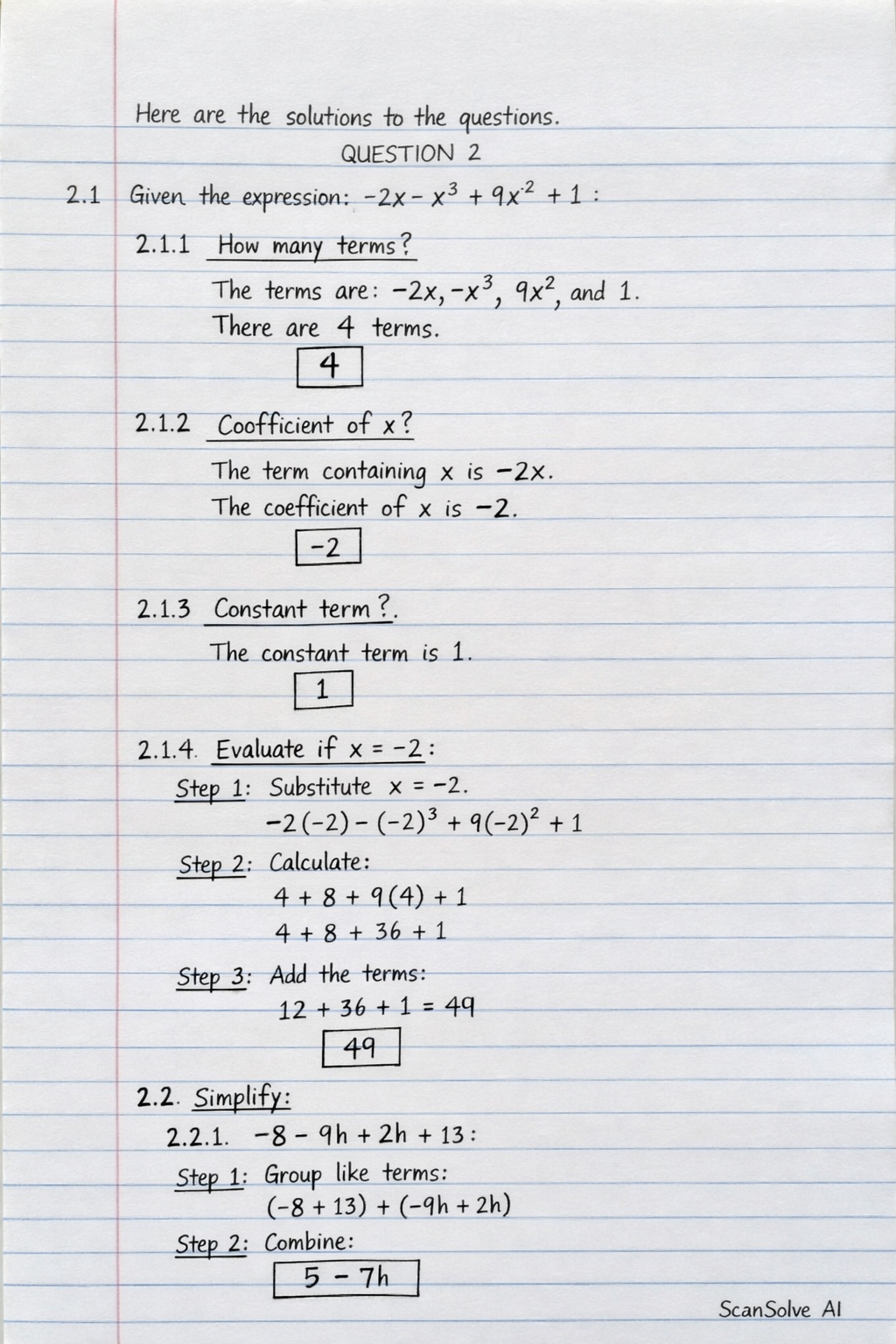 Handwritten step-by-step solution preview