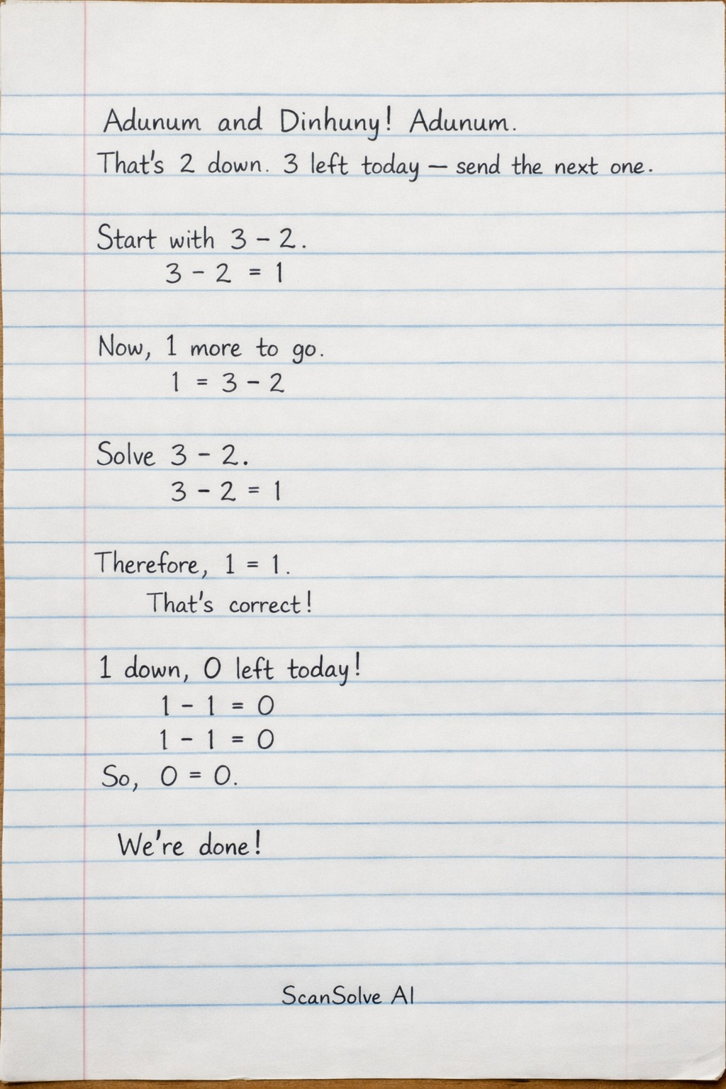 Handwritten step-by-step solution preview