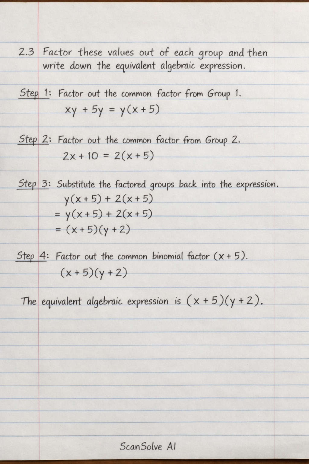 Handwritten step-by-step solution preview