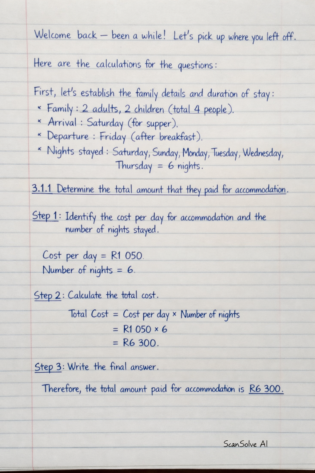 Handwritten step-by-step solution preview