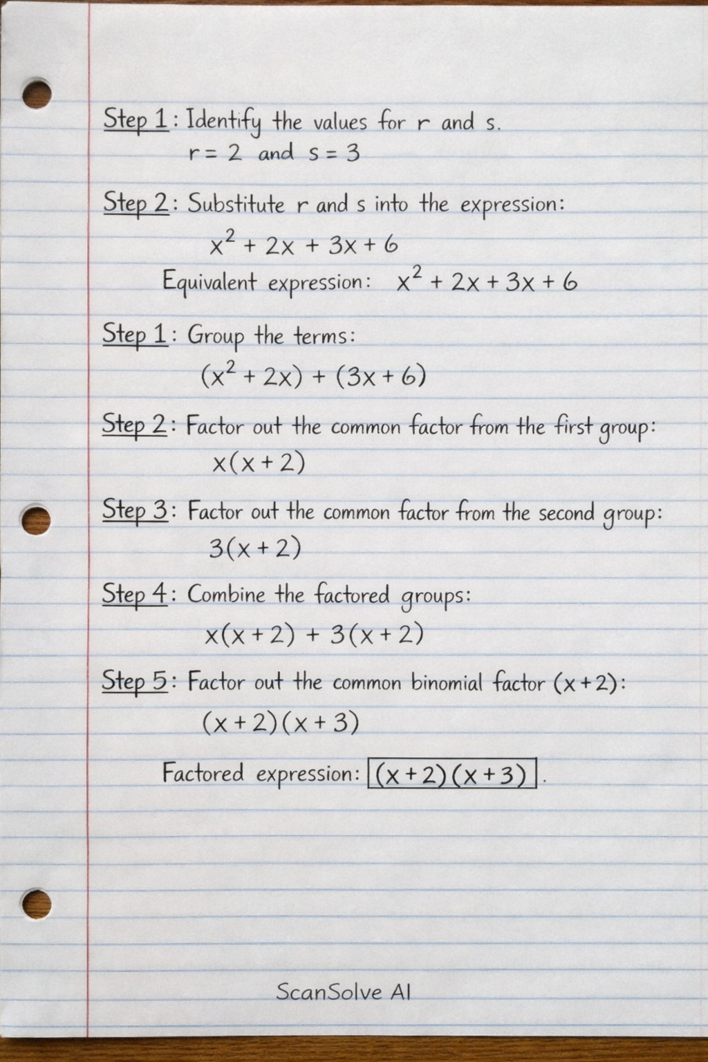 Handwritten step-by-step solution preview