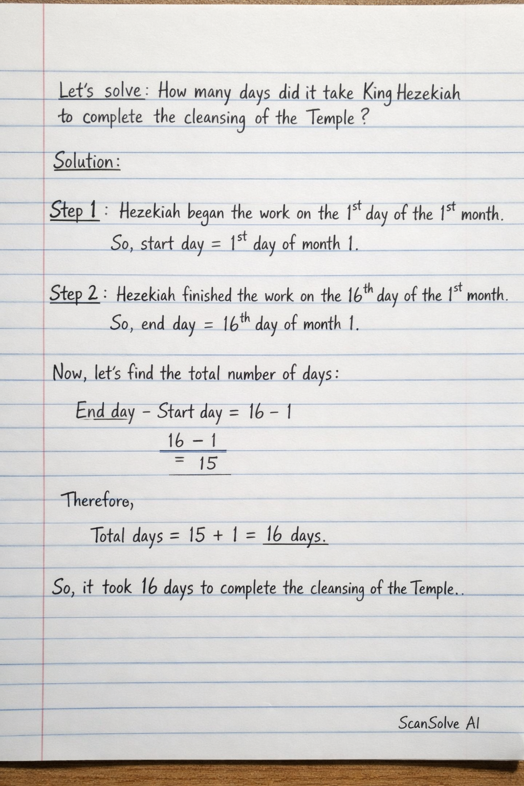 Handwritten step-by-step solution preview