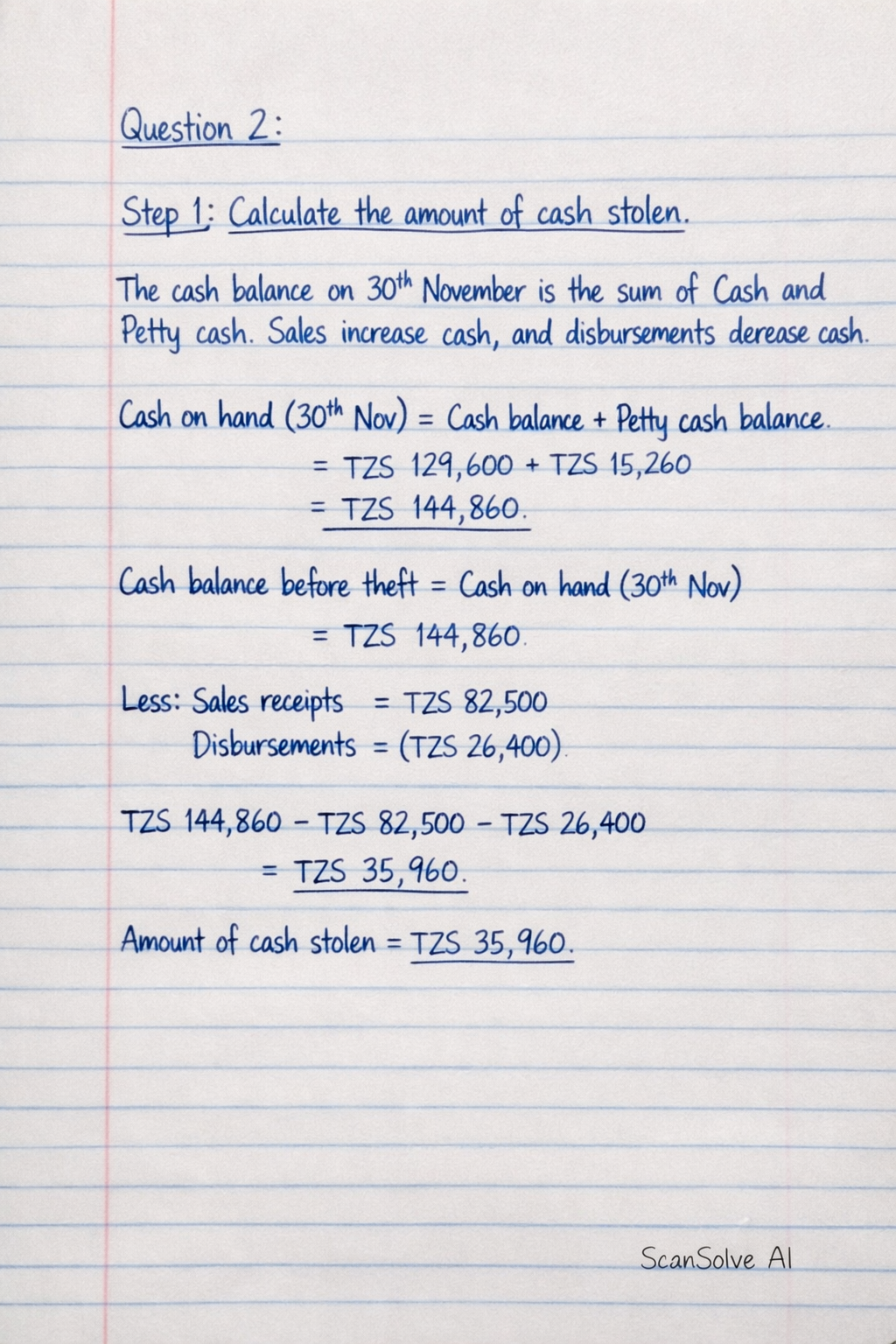 Handwritten step-by-step solution preview