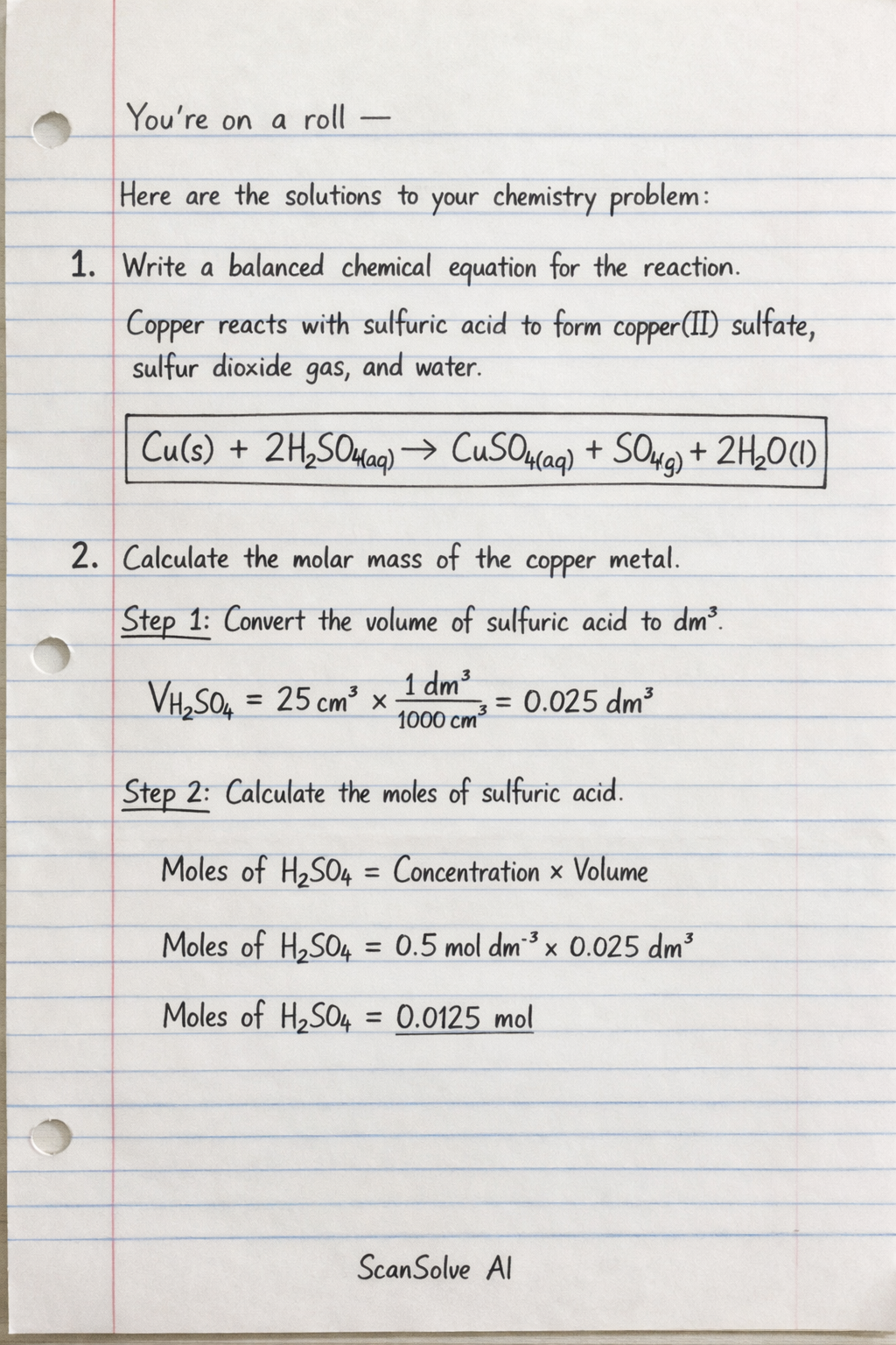 Handwritten step-by-step solution preview