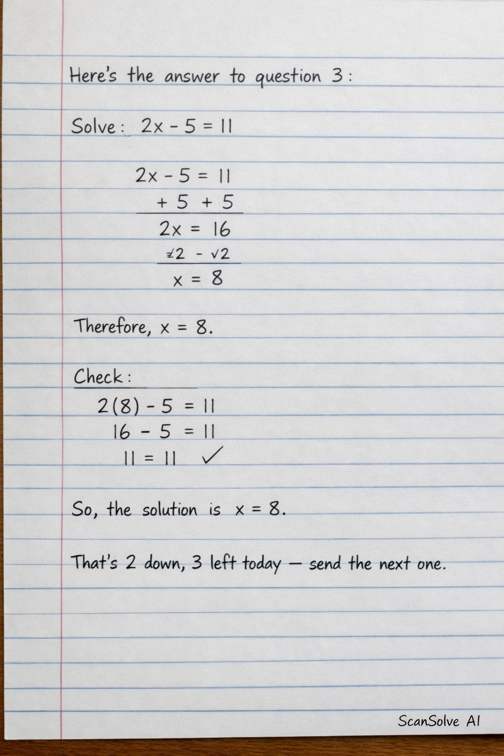 Handwritten step-by-step solution preview