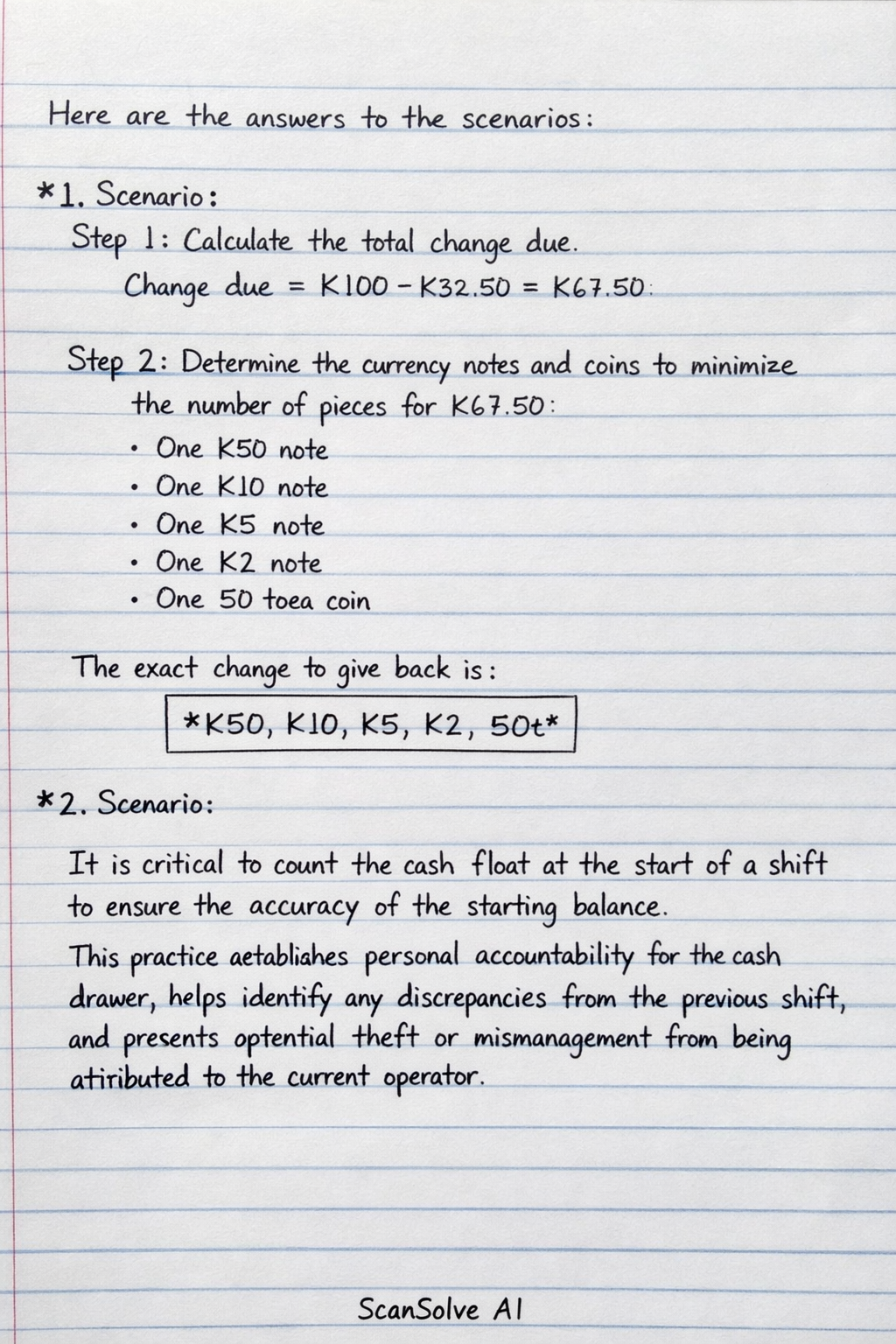 Handwritten step-by-step solution preview