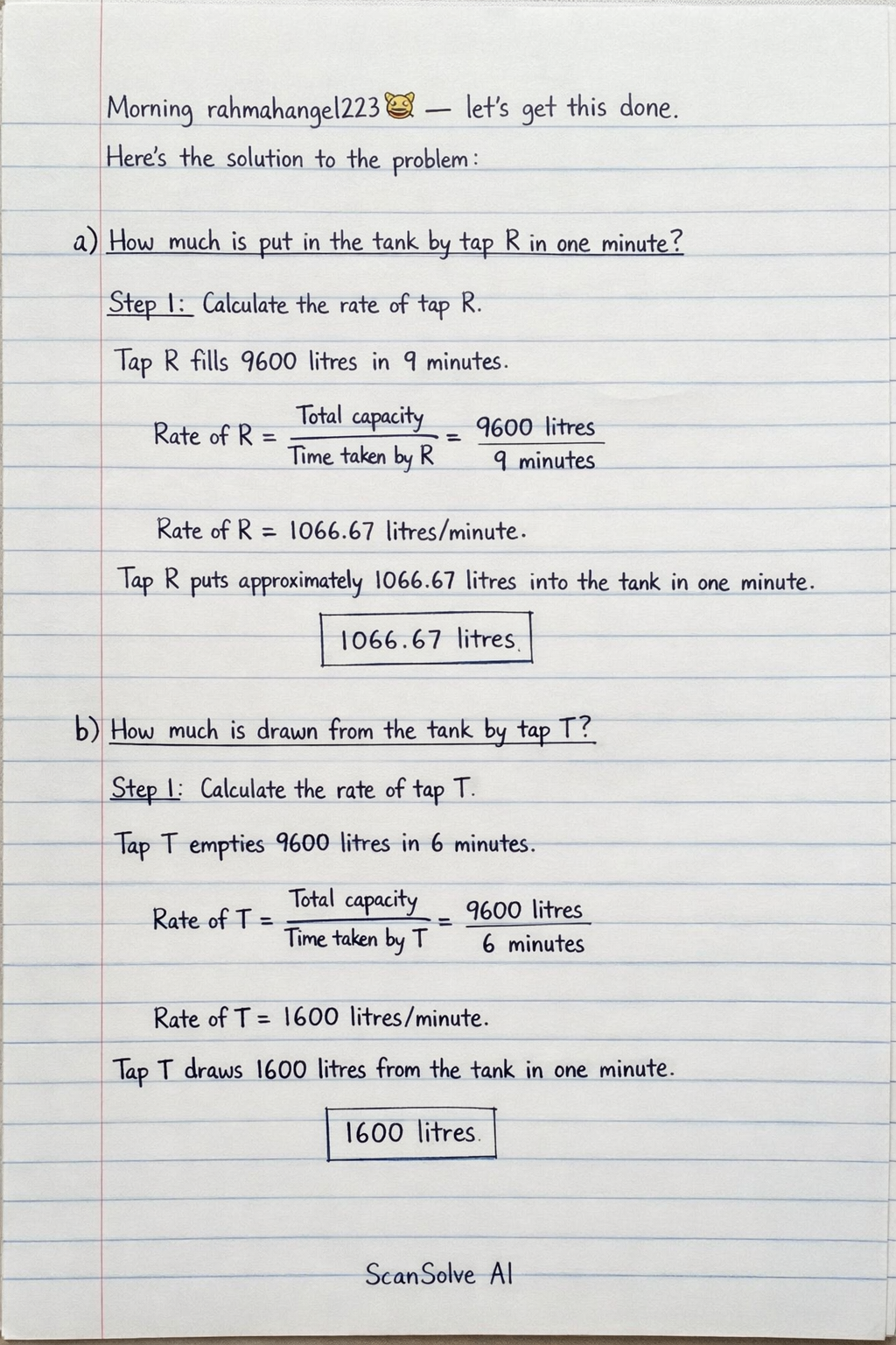 Handwritten step-by-step solution preview