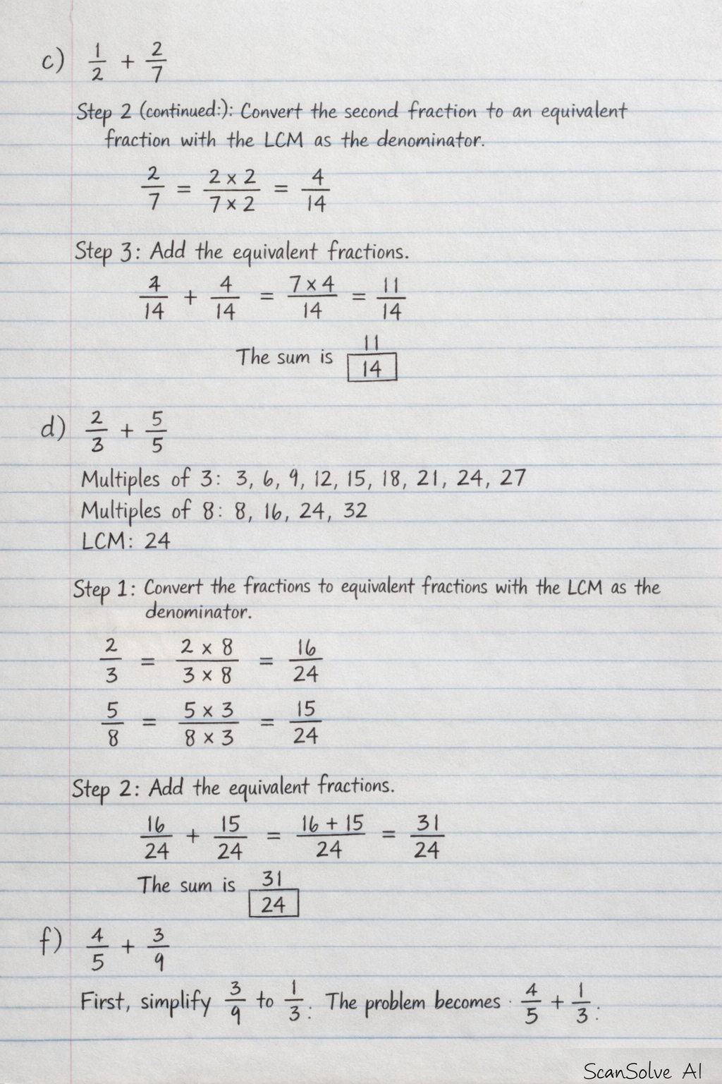 Handwritten step-by-step solution preview